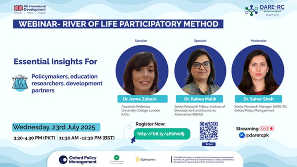 DARE-RC Building Communities of Practice in Education: Transforming Research Insights into Education Reform for Pakistan